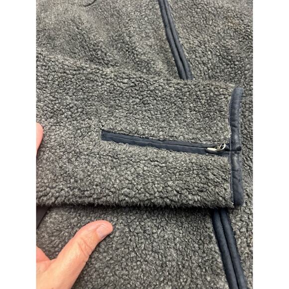 Vintage Abercrombie Weatherwear Gray Full Zip Fleece Mens Jacket Size M - Picture 5 of 10